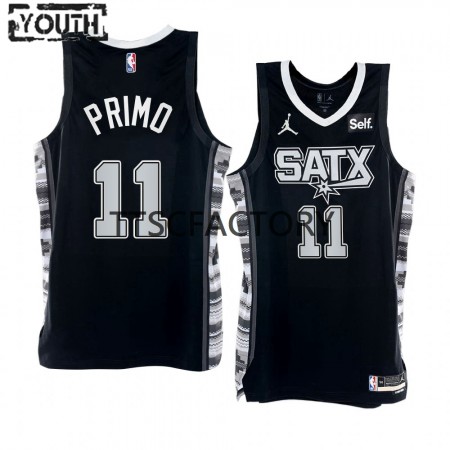 Kinder NBA San Antonio Spurs Trikot Joshua Primo 11 Nike 2022-23 Statement Edition Schwarz Swingman